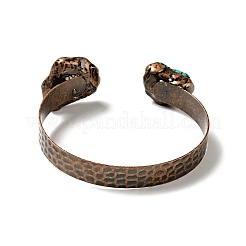 Натуральный бирюзовый нерегулярный самородок открытый браслет-манжета&nbsp;G-D468-12R