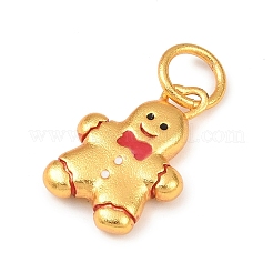 Рождественские латунные эмалевые подвески&nbsp;KK-F922-02G