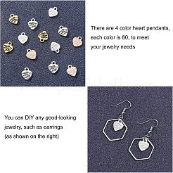 320 шт. 4 цвета идеи подарков на день святого валентина тибетский стиль сплав подвески&nbsp;FIND-FH0001-40