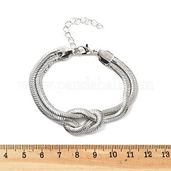 Браслеты из железной змеиной цепи для женщин&nbsp;LS-BJEW-G744-01P-1