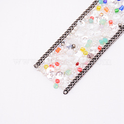 Лента со стразами из смолы hotfix&nbsp;DIY-WH0176-82