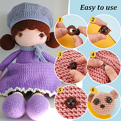 70шт. 7-х цветные пластиковые глаза для кукол FIND-PH0020-33