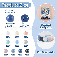 100шт 10 цвета непрозрачные акриловые бусины&nbsp;MACR-BT0001-06