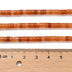 Натуральный красный авантюрин бисер нитей&nbsp;G-Z110-A10-2x4mm-03