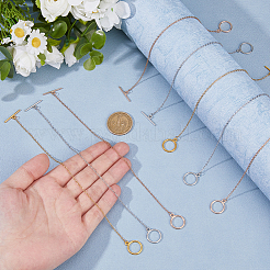 24шт 3 цвета 304 нержавеющая сталь тросовые цепи браслеты для женщин&nbsp;BJEW-HS00008