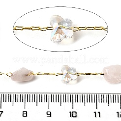 Цепочки из бусин из натурального розового кварца&nbsp;CHC-F020-08G-01