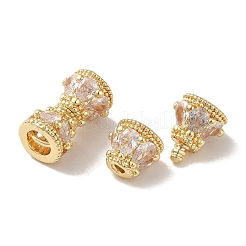 Стойка покрытие латунь проложить прозрачные бусины кубического циркония&nbsp;KK-M285-11G