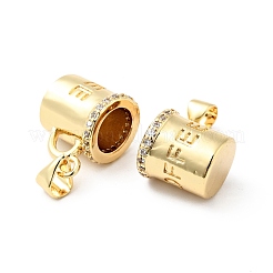 Покрытие стойки латунь микропаве прозрачные подвески из кубического циркония&nbsp;ZIRC-I059-04G