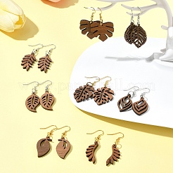 Наборы для изготовления висячих сережек в форме листьев своими руками&nbsp;DIY-FS0008-63A