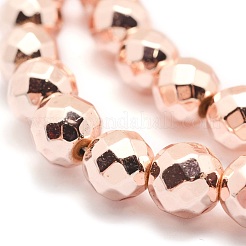 Гальванизировать немагнитных синтетический гематит бисер пряди&nbsp;G-L485-03B-LRG