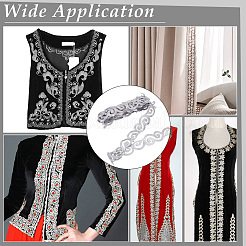 Утюжить/пришить полиэстеровую вышивку «благоприятные облака» кружевной лентой&nbsp;OCOR-WH0088-45A