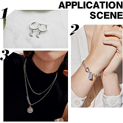 50 шт. 925 открытых кольца из стерлингового серебра&nbsp;STER-BBC0006-18A