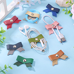 13 шт. 13-х цветные держатели для кабелей из искусственной кожи&nbsp;AJEW-TA0002-44