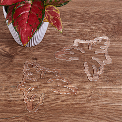 Акриловый фиксатор роста растений в форме листа&nbsp;DIY-WH0430-933A