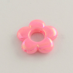 Цвет AB покрытием непрозрачные акриловые бусинки кадров&nbsp;X-SACR-Q106-14