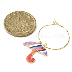 Наборы подвесок для бокалов для вина из сплава эмали с зонтиками&nbsp;AJEW-JO00185