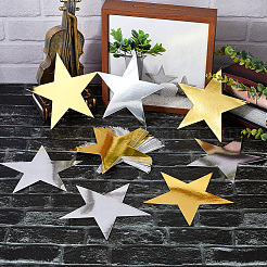 48 шт. 2-х цветная бумажные блестящие звезды для украшения стены&nbsp;AJEW-SP0001-16B