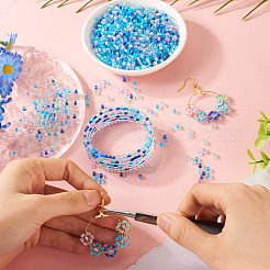 100 г прозрачные стеклянные круглые бусины&nbsp;SEED-TA0001-44D