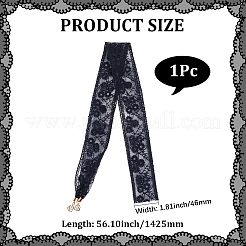 1 шт. кружевные повязки на голову из хлопка и полиэстера для женщин&nbsp;AJEW-CY0001-73C