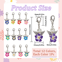 Кулон цветок из полимерной глины&nbsp;HJEW-SC00077