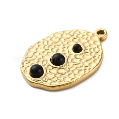 Подвески из натурального обсидиана из нержавеющей стали 304&nbsp;STAS-H235-09G-01