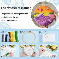 Набор для валяния игл с цветочной подвеской для начинающих DIY-WH0304-983