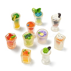 20 шт. 10 стиля миниатюрные украшения для прохладительных напитков из смолы&nbsp;DJEW-CJ0001-22