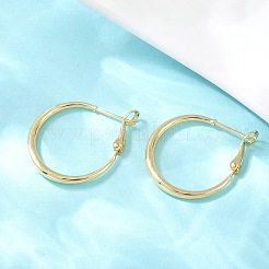 Латунь обруч серьги для женщин&nbsp;EJEW-A156-17A-G