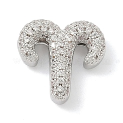 Подвески с двенадцатью созвездиями из латуни с микропаве из прозрачных кубических цирконий&nbsp;KK-G548-21P