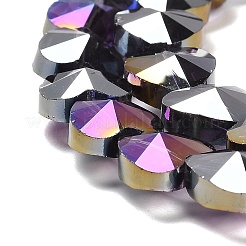 Стеклянные бусины с гальваническим покрытием &nbsp;EGLA-B004-01A-AB05