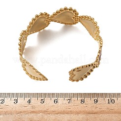 Браслеты-манжеты из нержавеющей стали 304 с эмалью для женщин&nbsp;LS-BJEW-F518-03B-G