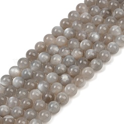 Натуральные серые бусины из лунного камня&nbsp;G-G206-A01-8mm