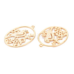 Латунные микропаве прозрачные подвески с фианитом&nbsp;KK-S356-552G-NF