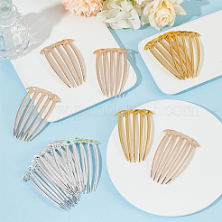 18 шт. 3-х цветная литая фурнитура для гребня для волос&nbsp;OHAR-GO0001-12