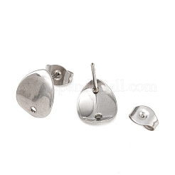 Овальные серьги-гвоздики из некорродирующей нержавеющей стали 304&nbsp;X-STAS-R063-39