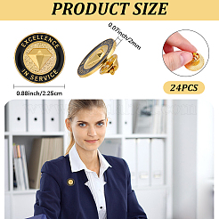 24 шт. эмалированная булавка с положительным вознаграждением и поощрением в виде слова «звезда»&nbsp;JEWB-CP0001-48B