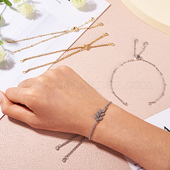 2 комплект 2 цветов 304 нержавеющая сталь браслет-спутник слайдер изготовление&nbsp;MAK-TA0001-22