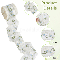 10 ярд полиэстеровой цветочной кружевной ленты с вышивкой&nbsp;OCOR-CY0001-30