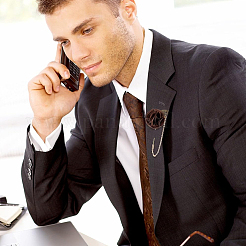 40 шт. 2 стиля булавки для галстука из нержавеющей стали в форме листа для женщин&nbsp;JEWB-SC0001-75A