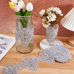 3 ярд ленты из полиэстера с цветочной вышивкой&nbsp;OCOR-WH20001-86A