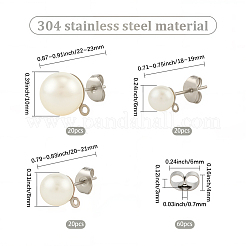 Фурнитура для сережек-гвоздиков из нержавеющей стали 304&nbsp;EJEW-SP0001-17E
