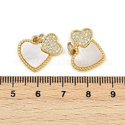 Латунные микропаве прозрачные подвески с фианитом&nbsp;KK-S526-66G