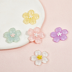 40 шт. кабошоны из непрозрачной смолы серии «Сакура»&nbsp;CRES-SP0001-17