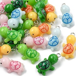 25 шт. 5 цвета непрозрачные подвески из смолы&nbsp;RESI-YW0002-09