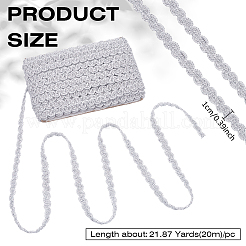 Полиэстеровая плетеная кружевная лента для украшения занавесок и диванов&nbsp;OCOR-WH0105-013B-02