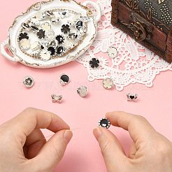 40 шт. 10 стиля пуговицы из сплава с тремя отверстиями на ножке&nbsp;BUTT-CJ0001-07