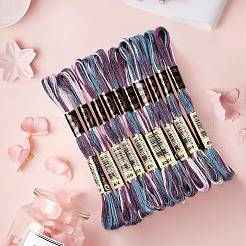 10 моток двухслойной полиэфирной нити для вышивания&nbsp;OCOR-CY0002-99C