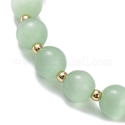 Эластичные браслеты из кошачьего глаза для женщин&nbsp;BJEW-TA00691-01