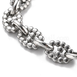 Браслеты из овальных звеньев из нержавеющей стали 304 для мужчин и женщин&nbsp;BJEW-D042-47P