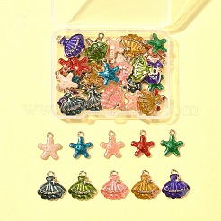 32шт 8 стиля подвески из сплава с эмалью&nbsp;ENAM-FS0002-66